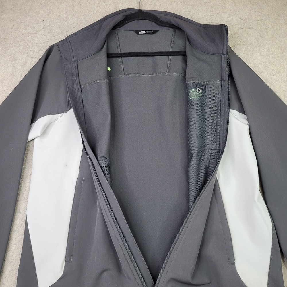 The North Face Windwall Jacket Mens L‎ Gray Colorblock Full Zip Mock Neck - Picture 5 of 13